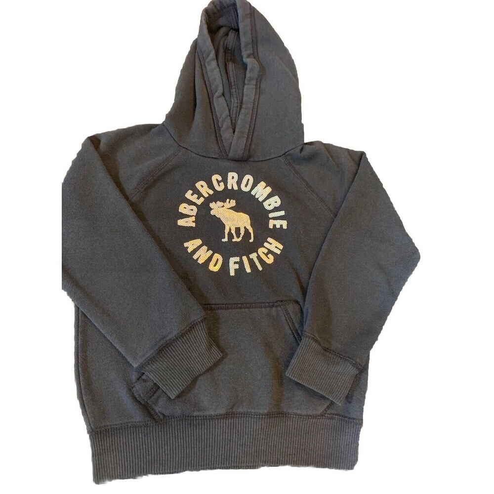 Abercrombie Girls 5/6 Blue Preppy Hoodie W Logo